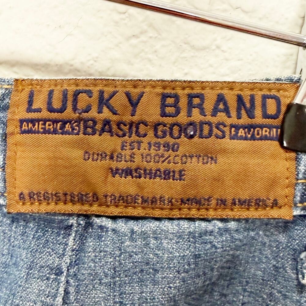 Vintage 90s Lucky Brand Reworked Denim Maxi Skirt Hawaiian Hibiscus Upcycled - Picture 7 of 8